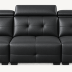 Cowhide Sectional Sofa with Adjustable Headrests