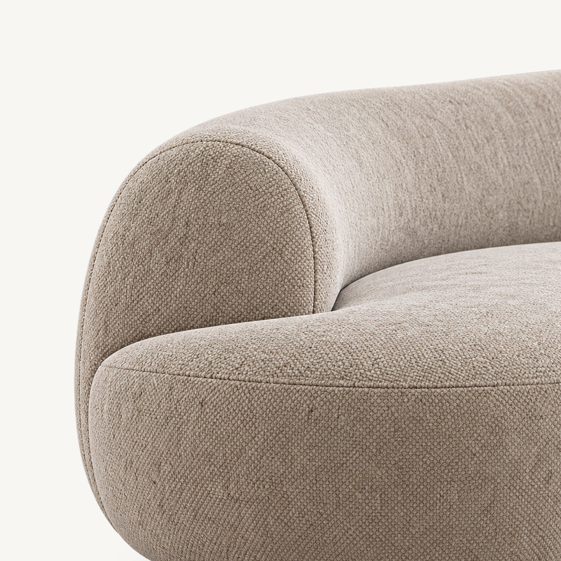 Crescent Modular Fabric Sofa with Removable Covers