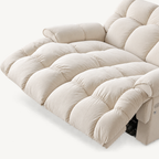 55.5" Lay-Flat Fabric Power Reclining Loveseat