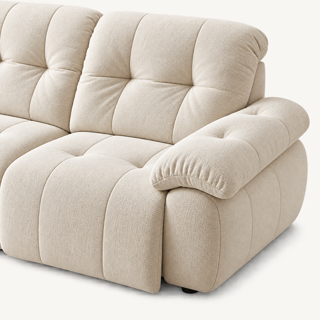 88.9" Minimalist Fabric Power Reclining Sofa