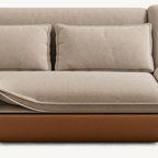 Cotton-Linen Foldable Sofa Bed