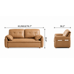 Compact Sofa Bed with Foldable Sliding Design