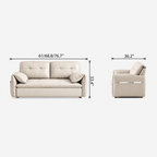 Compact Sofa Bed with Foldable Sliding Design