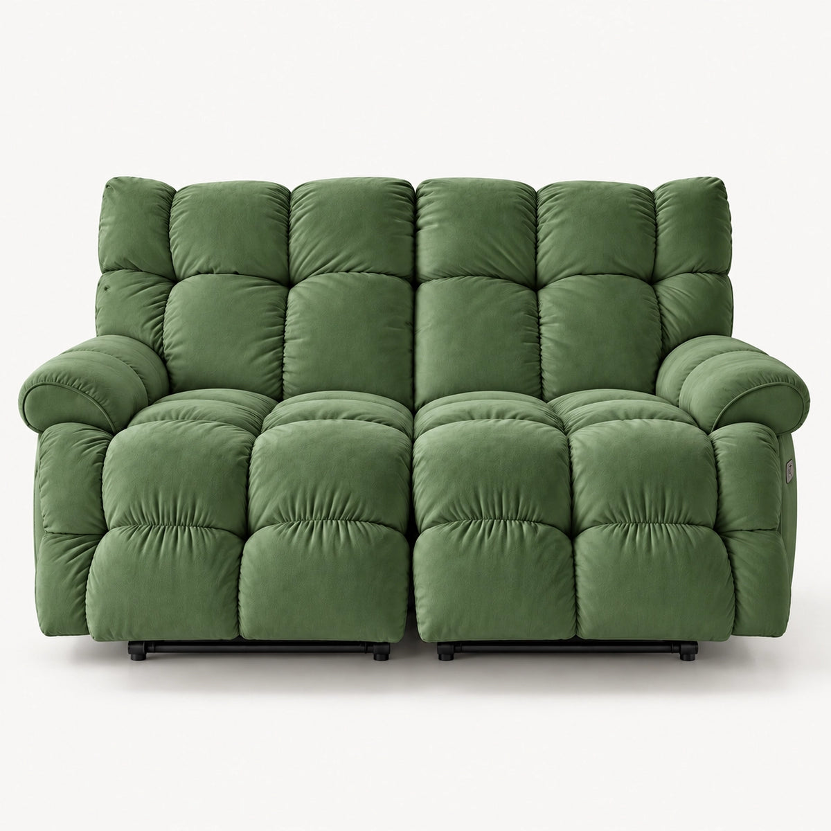 55.5" Lay-Flat Fabric Power Reclining Loveseat