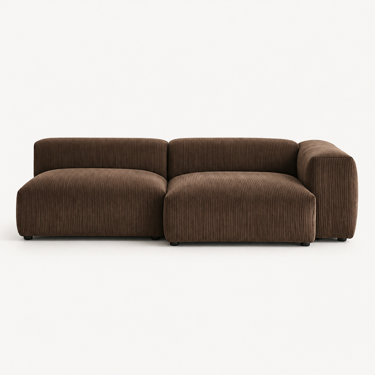 95.6" Mid-Century Modern Corduroy Modular Sofa