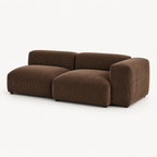 95.6" Mid-Century Modern Corduroy Modular Sofa