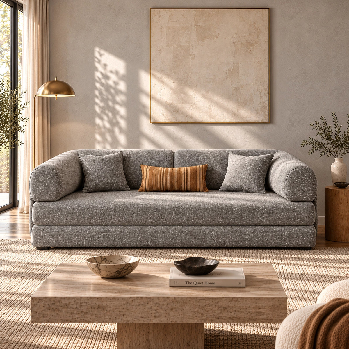 Frameless Fold-Out Sofa Bed for Two