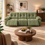 88.9" Minimalist Fabric Power Reclining Sofa