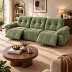 88.9" Minimalist Fabric Power Reclining Sofa