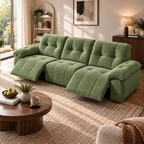 88.9" Minimalist Fabric Power Reclining Sofa