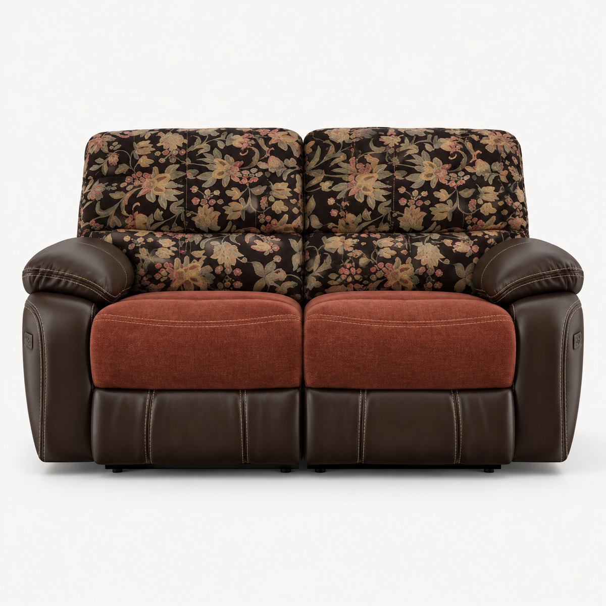 63" Mid-Century Modern Fabric Sofa with USB & Type-C