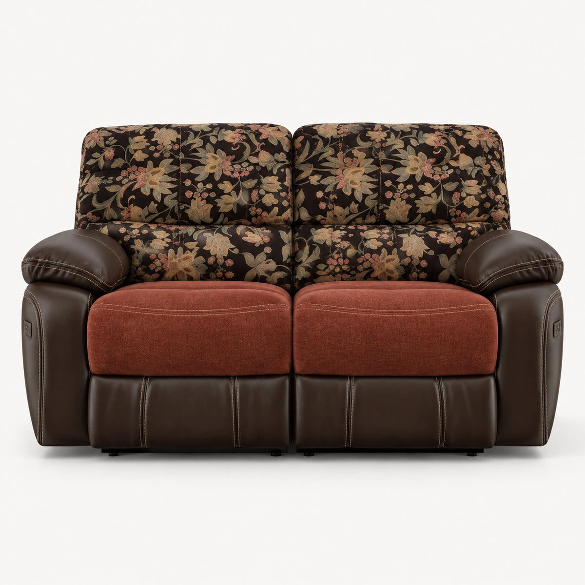 63" Mid-Century Modern Fabric Sofa with USB & Type-C