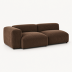 95.6" Mid-Century Modern Corduroy Modular Sofa