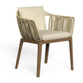 Teak Woven Outdoor Dining Chair with Cushion