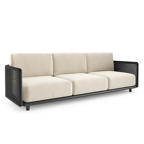 71'' Minimalist Woven Rope 3-Seater Outdoor Sofa