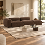 95.6" Mid-Century Modern Corduroy Modular Sofa