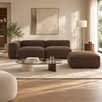 95.6" Mid-Century Modern Corduroy Modular Sofa