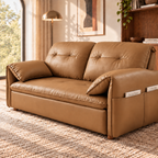 Compact Sofa Bed with Foldable Sliding Design