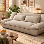 Cotton-Linen Foldable Sofa Bed