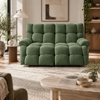 55.5" Lay-Flat Fabric Power Reclining Loveseat