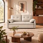 Compact Sofa Bed with Foldable Sliding Design