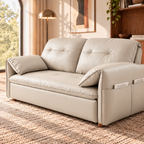 Compact Sofa Bed with Foldable Sliding Design