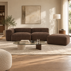 95.6" Mid-Century Modern Corduroy Modular Sofa