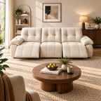 88.9" Minimalist Fabric Power Reclining Sofa