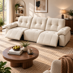 88.9" Minimalist Fabric Power Reclining Sofa
