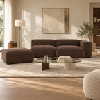95.6" Mid-Century Modern Corduroy Modular Sofa