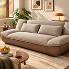 Cotton-Linen Foldable Sofa Bed