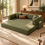 Frameless Fold-Out Sofa Bed for Two