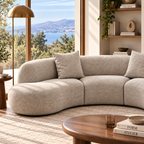 Crescent Modular Fabric Sofa with Removable Covers
